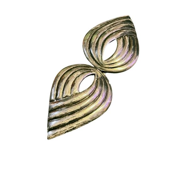 Mimi di N 1986 Silver Tone Sculptural Belt Buckle - Picture 4 of 9